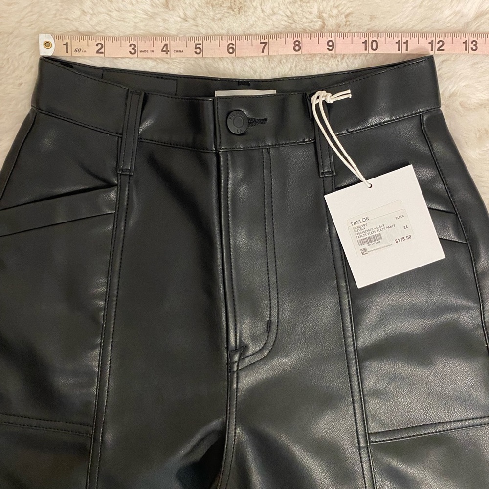 PISTOLA Taylor High Rise Faux Leather Straight Leg - Picture 8 of 13